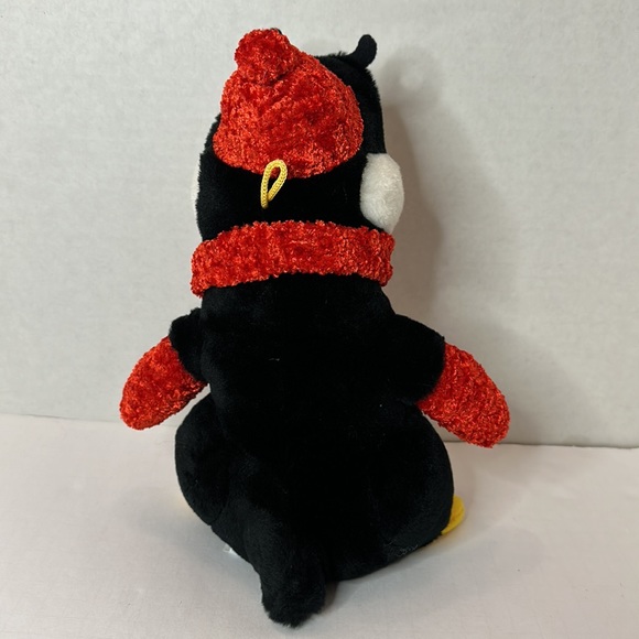 Classes Toy Company Holiday Penguin Plush Stuffed Animal Red Hat Scarf - Picture 3 of 4